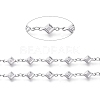 Tarnish Resistant 304 Stainless Steel Rhombus Link Chains CHS-P011-04P-3