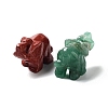Natural Gemstone Carved Elephant Statues Ornament G-P525-09-2