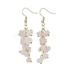 Natural Rose Quartz Chips Dangle Earrings EJEW-JE05266-03-1