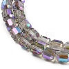 Electroplate Glass Beads Strands GLAA-G112-07G-3