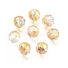 Electroplate Transparent Round Glass Beads GL-CBA6A73-FP01-1