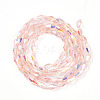 Transparent Electroplate Glass Beads Strands GLAA-K064-05A-01D-2