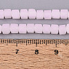 Frosted Imitation Jade Glass Beads Strands GLAA-N072-01A-C02-4