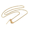 304 Stainless Steel Box Chain Necklace for Women NJEW-G104-05G-1