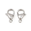 Tarnish Resistant 316 Surgical Stainless Steel Lobster Claw Clasps X-STAS-316-FL12A-4
