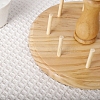 8-Spool Solid Wood Sewing Embroidery Thread Bobbin Stand PW-WG60098-01-3