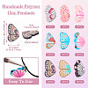90Pcs 9 Colors Handmade Polymer Clay Pendants CLAY-TA0001-22-4