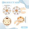 6Pcs Zinc Alloy & Rhinestone Cufflinks BUTT-PH0001-83LG-2