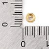Rack Plating Flat Round Brass Micro Pave Cubic Zirconia Cabochons KK-F874-03G-08-3