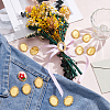 20Pcs Alloy Brooch Findings FIND-PH0028-99G-4