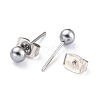 Acrylic Imitation Pearl Ball Stud Earrings STAS-Z035-05B-03-3