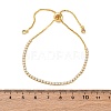 Brass Pave Clear Cubic Zirconia Horse Eye Box Chain Slider Bracelets BJEW-YWC0002-06B-G-7