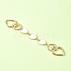 Alloy Enamel Heart Link Bag Chain FIND-YW00003-02-1