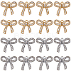 24Pcs 2 Colors Alloy Rhinestone Pendants ALRI-SC0001-46-1
