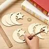 Unfinished Blank MDF Pendants Set for Painting Arts WOOD-WH20008-13J-4