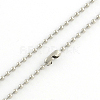 Tarnish Resistant 304 Stainless Steel Ball Chain Necklace Making NJEW-R225-08-2