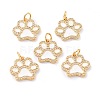 Real 18K Gold Plated Brass Micro Pave Cubic Zirconia Charms ZIRC-L100-085G-09-1