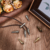 6Pcs 2 Colors Brass Cord End KK-OC0001-62-5
