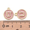 Golden Plated Alloy Enamel Charms ENAM-S118-07U-3
