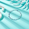 Natural Fluorite Cube Beaded Stretch Bracelet for Women BJEW-JB08976-02-2