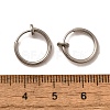 Tarnish Resistant 304 Stainless Steel Retractable Clip-on Hoop Earrings STAS-I097-078P-3