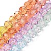 Transparent Painted Glass Beads Strands X1-DGLA-A034-T6mm-A12-2