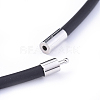 4mm Black Rubber Necklace Jewelry Making X-NJEW-H078-16-4