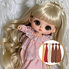 6Pcs 6 Colors Plastic Doll Wig Hair AJEW-DC0002-11-6