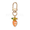 6Pcs 6 Styles Alloy Enamel Pendant Swivel Keychain HJEW-JM00863-2