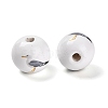 Natural Wood European Beads WOOD-S059-01A-2