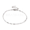 304 Stainless Steel Cable Chain Bracelet for Men Women BJEW-E031-05H-P-1