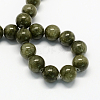 Natural Dyed Yellow Jade Gemstone Bead Strands G-R271-6mm-YXS26-1