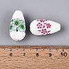 Printed Handmade Porcelain Beads PORC-N014-06B-4