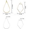 Steel & Brass Wire Pendants KK-NB0002-05-2