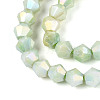 Anti-Tarnish Electroplate Bicone Glass Beads Strands EGLA-T021-4mm-16-09-3