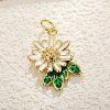 Brass Enamel Pendants PW-WG08AFD-02-1