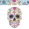 Halloween Theme Luminous Body Art Tattoos Stickers SKUL-PW0002-093-20-1