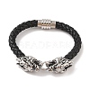 Braided Microfiber Leather Cord Bracelets BJEW-B096-19C-1