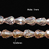 Electroplate Glass Beads Strands EGLA-D015-12x8mm-23-1