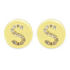 Brass Micro Pave Clear Cubic Zirconia Beads KK-T030-LA843-SX3-1