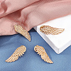 CHGCRAFT 6 Pairs Wing Alloy Brooches JEWB-CA0001-08LG-4