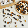 200Pcs 4 Colors Dyed Natural Maple Wood Beads WOOD-PA0001-02-3