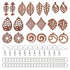 SUNNYCLUE DIY Hollow Out Dangle Earring Making Kit DIY-SC0021-41-1