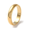 Ion Plating(IP) 304 Stainless Steel Simple Plain Band Finger Ring for Women Men X-RJEW-F152-03G-1