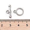 Non-Tarnish 304 Stainless Steel Ring Toggle Clasps X-STAS-A092-09G-P-3