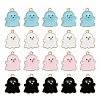 20Pcs 4 Colors Alloy Enamel Pendants ENAM-YW0002-68-1