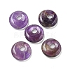 Natural Amethyst Donut/Pi Disc Charms G-G142-02L-1