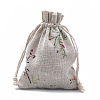 Polycotton(Polyester Cotton) Packing Pouches Drawstring Bags ABAG-T006-A06-1