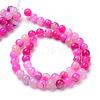 Natural Striped Agate/Banded Agate Bead Strands G-R412-21-8mm-2