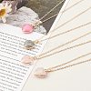 Mixed Natural Gemstone Heart Pendant Necklaces NJEW-JN03491-6